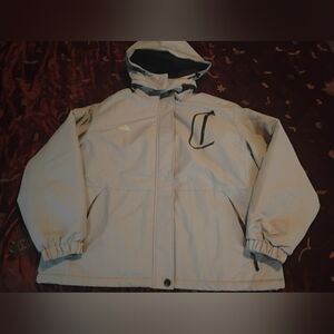 Moerdeng Mens Gray Hooded Ski Jacket